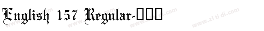 English 157 Regular字体转换